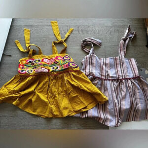 THML 100% Cotton Peplum Blouses Bundle - Size Large
